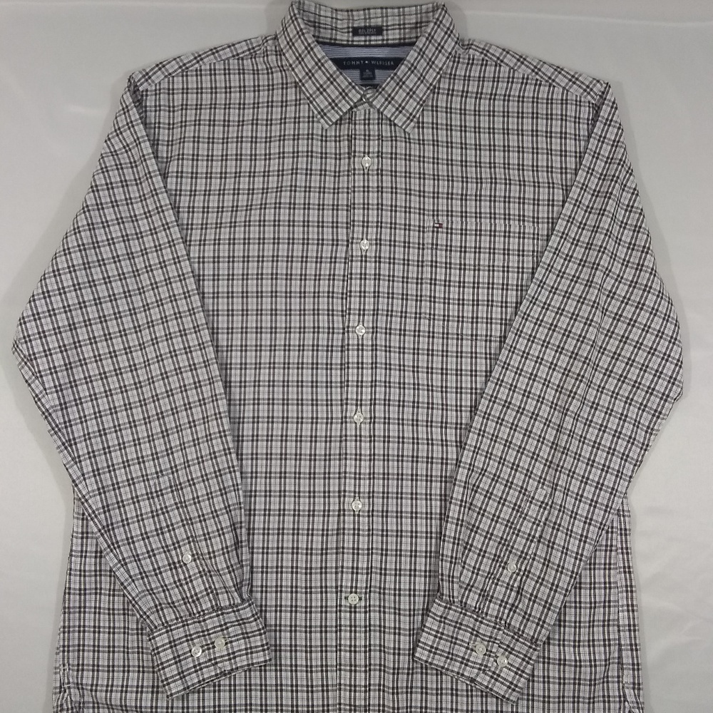 Tommy Hilfiger Mens XL Long Sleeve Button Up Shirt